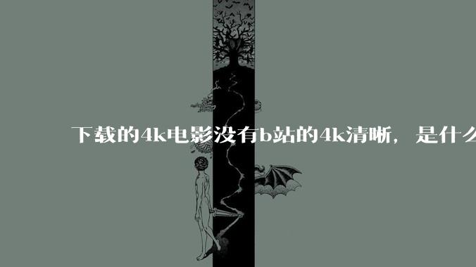 下载的4k电影没有b站的4k清晰，是什么情况啊？