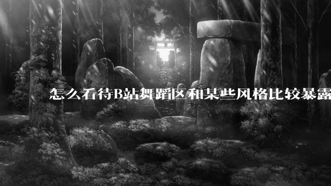 怎么看待B站舞蹈区和某些风格比较暴露的up？